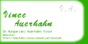 vince auerhahn business card